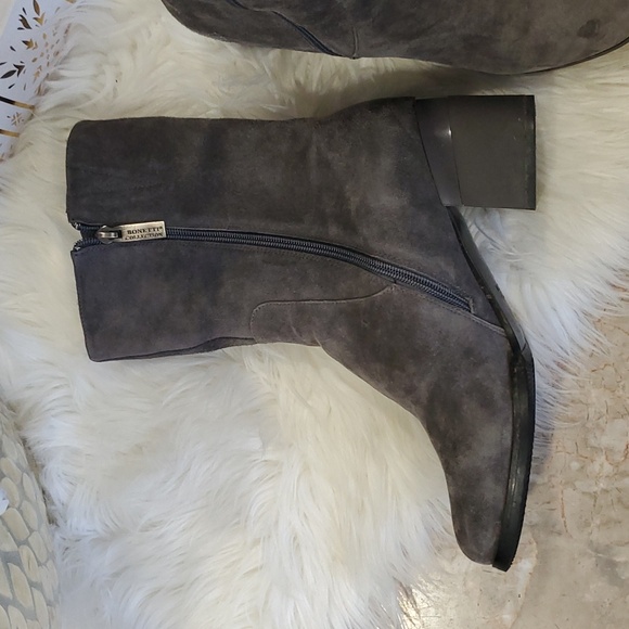 Bonetti  collection grey women's suade boots size 7 - Picture 8 of 16